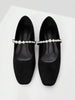 MOTF PREMIUM SQUARE BALLET FAUX PEARL-STRAP FLATS, VACATION SHOES, SUMMER FOR CHRISTMAS SPRING SHOES