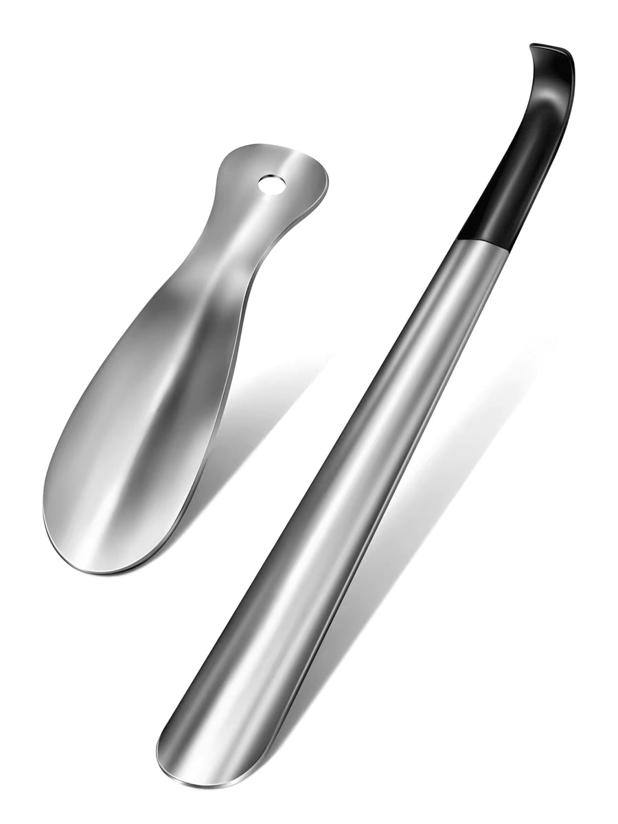 2 Pcs Shoe Horn, 16.5 Inch Long Shoe Horn For Home Use, 7.5 Inch Shoe Horn For Travelling, Perfect Combination.