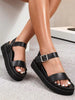 Women's Buckle Strap Platform Sandals,Comfortable Arch Support Sandals,Casual Non-Slip Sandals For  Summer Daliy
