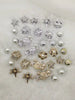 16PCS Golden Silvery Ocean Starfish Shell ABS Shoe Charms DIY Accessories Bling Rhinestone Seaweed Shoe Buckles Decorations Flower Clogs Shoe Clips